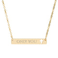 ONLY YOU Cutout Cross Necklace – 18K Gold/Rose Gold Coated